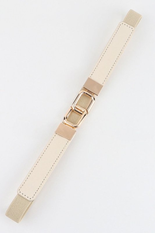 Geometric Double Buckle Elastic Belt - ShalayeFashion