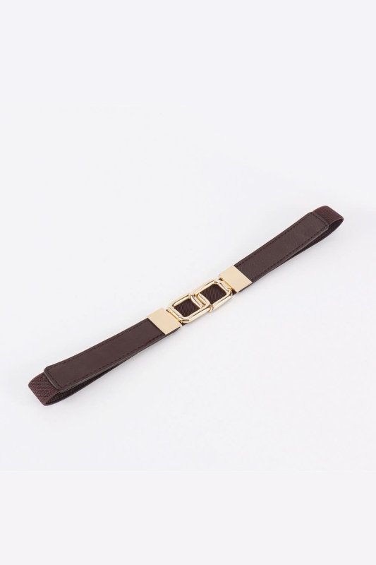 Geometric Double Buckle Elastic Belt - ShalayeFashion