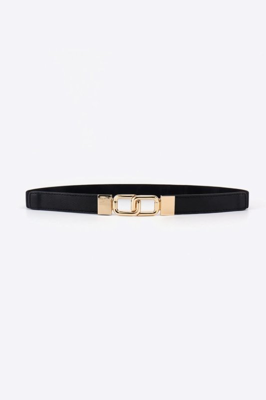 Geometric Double Buckle Elastic Belt - ShalayeFashion