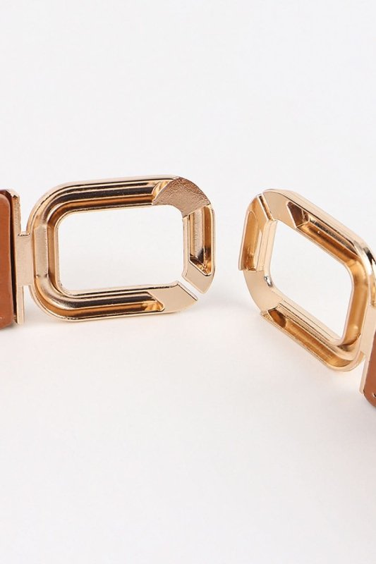 Geometric Double Buckle Elastic Belt - ShalayeFashion