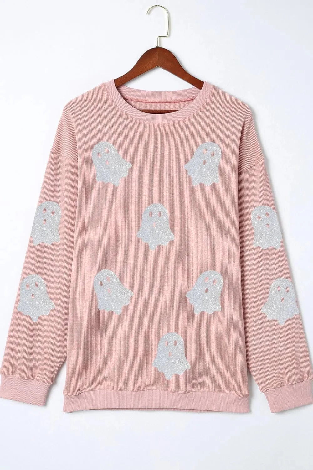 Ghost Round Neck Oversized Sweatshirt - ShalayeFashion