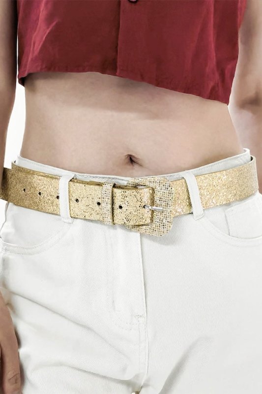 Glitter PU Leather Belt - ShalayeFashion