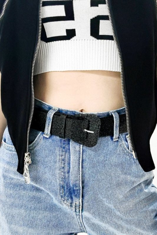Glitter PU Leather Belt - ShalayeFashion