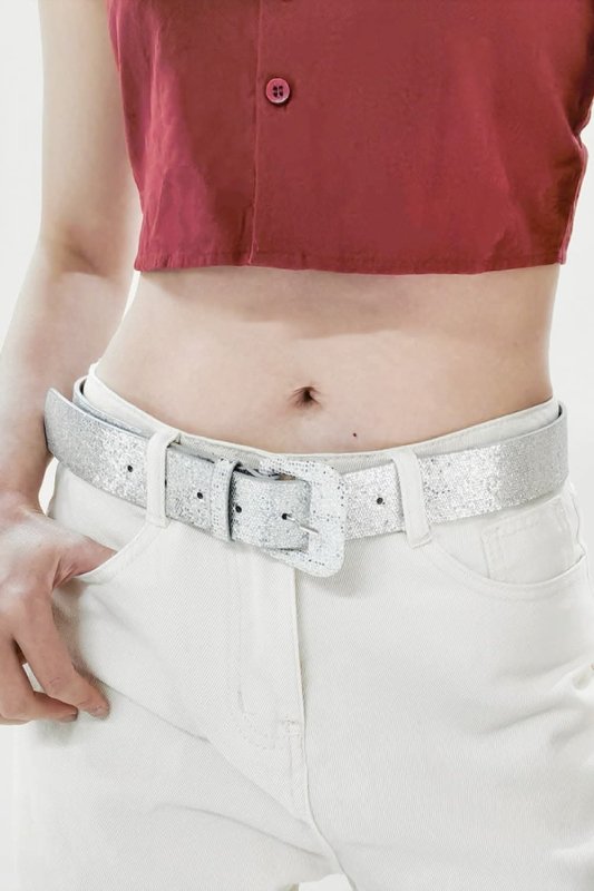 Glitter PU Leather Belt - ShalayeFashion