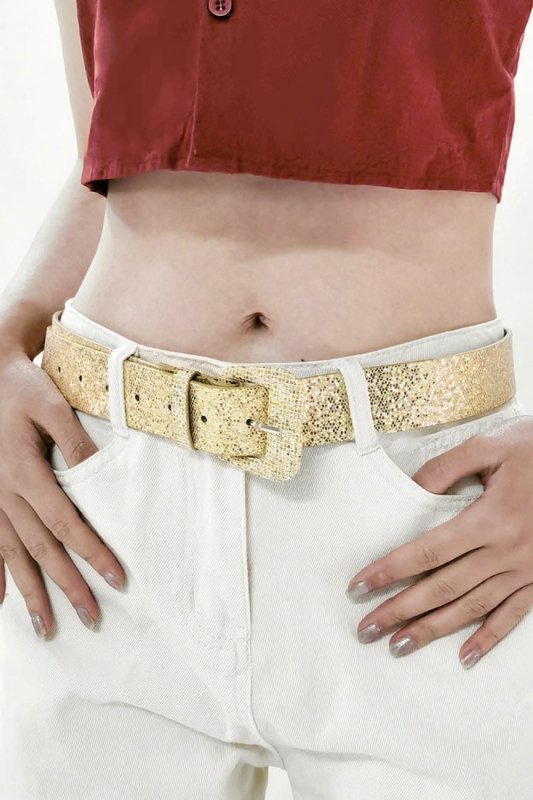 Glitter PU Leather Belt - ShalayeFashion