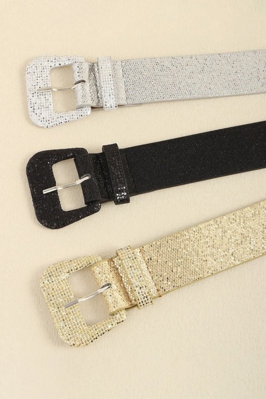 Glitter PU Leather Belt - ShalayeFashion