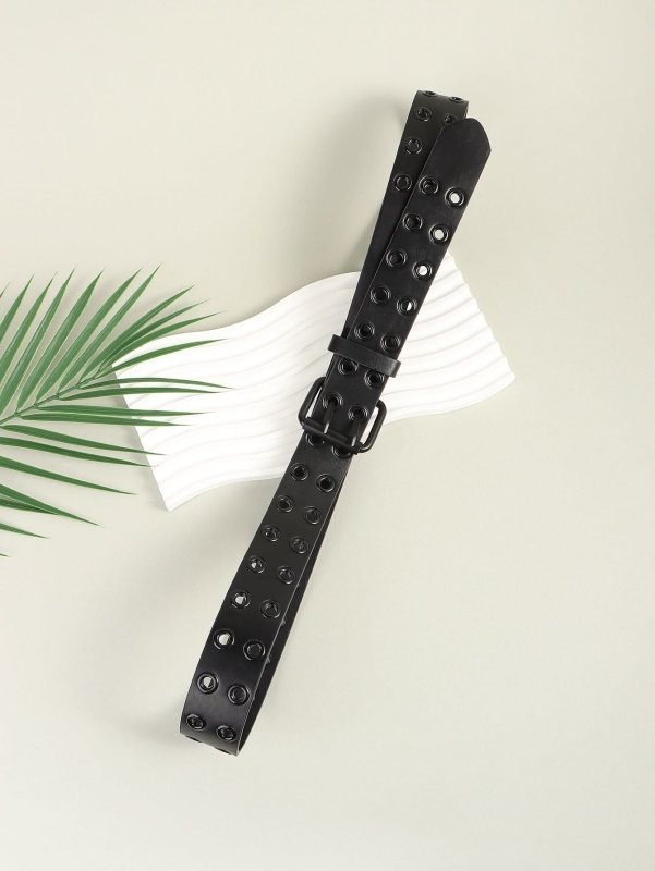 Grommet PU Leather Belt - ShalayeFashion