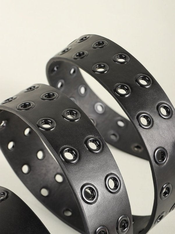 Grommet PU Leather Belt - ShalayeFashion
