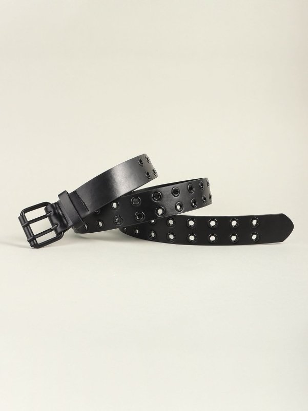 Grommet PU Leather Belt - ShalayeFashion