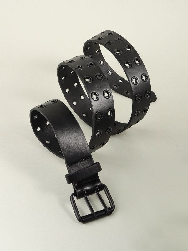Grommet PU Leather Belt - ShalayeFashion