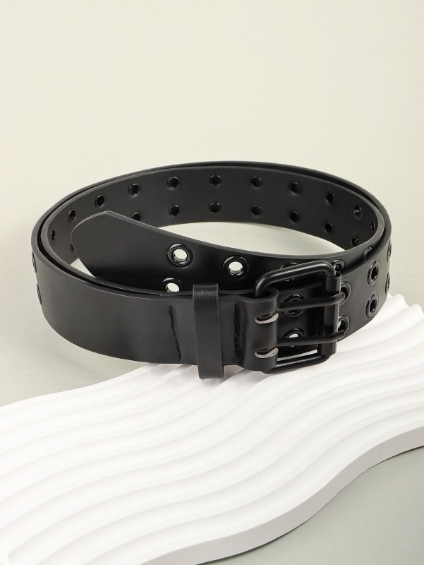 Grommet PU Leather Belt - ShalayeFashion