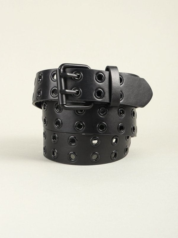 Grommet PU Leather Belt - ShalayeFashion
