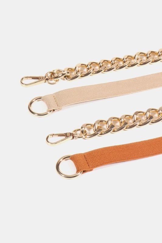 Half Alloy Chain Elastic Belt - ShalayeFashion