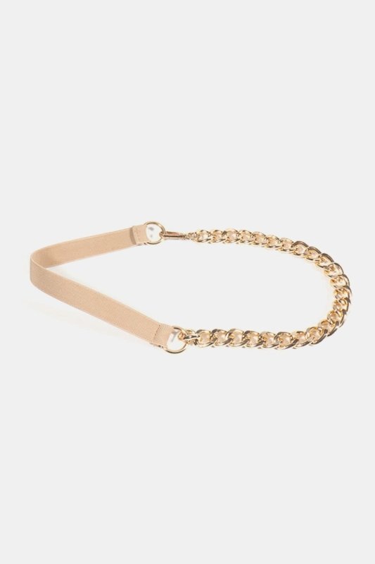 Half Alloy Chain Elastic Belt - ShalayeFashion
