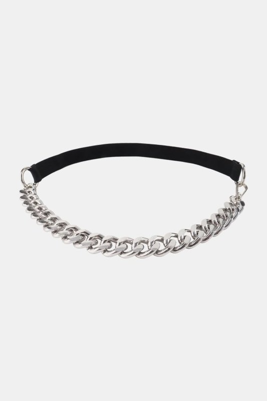 Half Alloy Chain Elastic Belt - ShalayeFashion