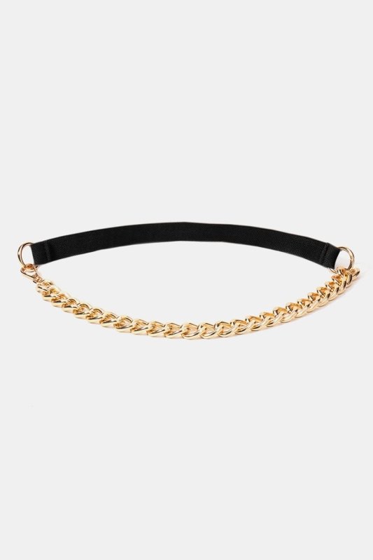Half Alloy Chain Elastic Belt - ShalayeFashion