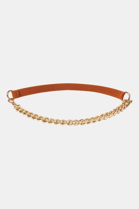 Half Alloy Chain Elastic Belt - ShalayeFashion