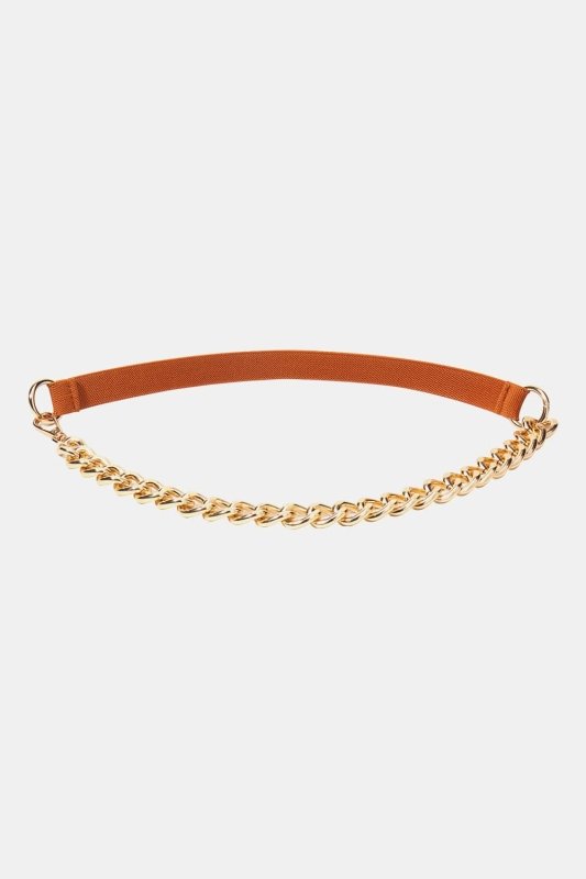 Half Alloy Chain Elastic Belt - ShalayeFashion