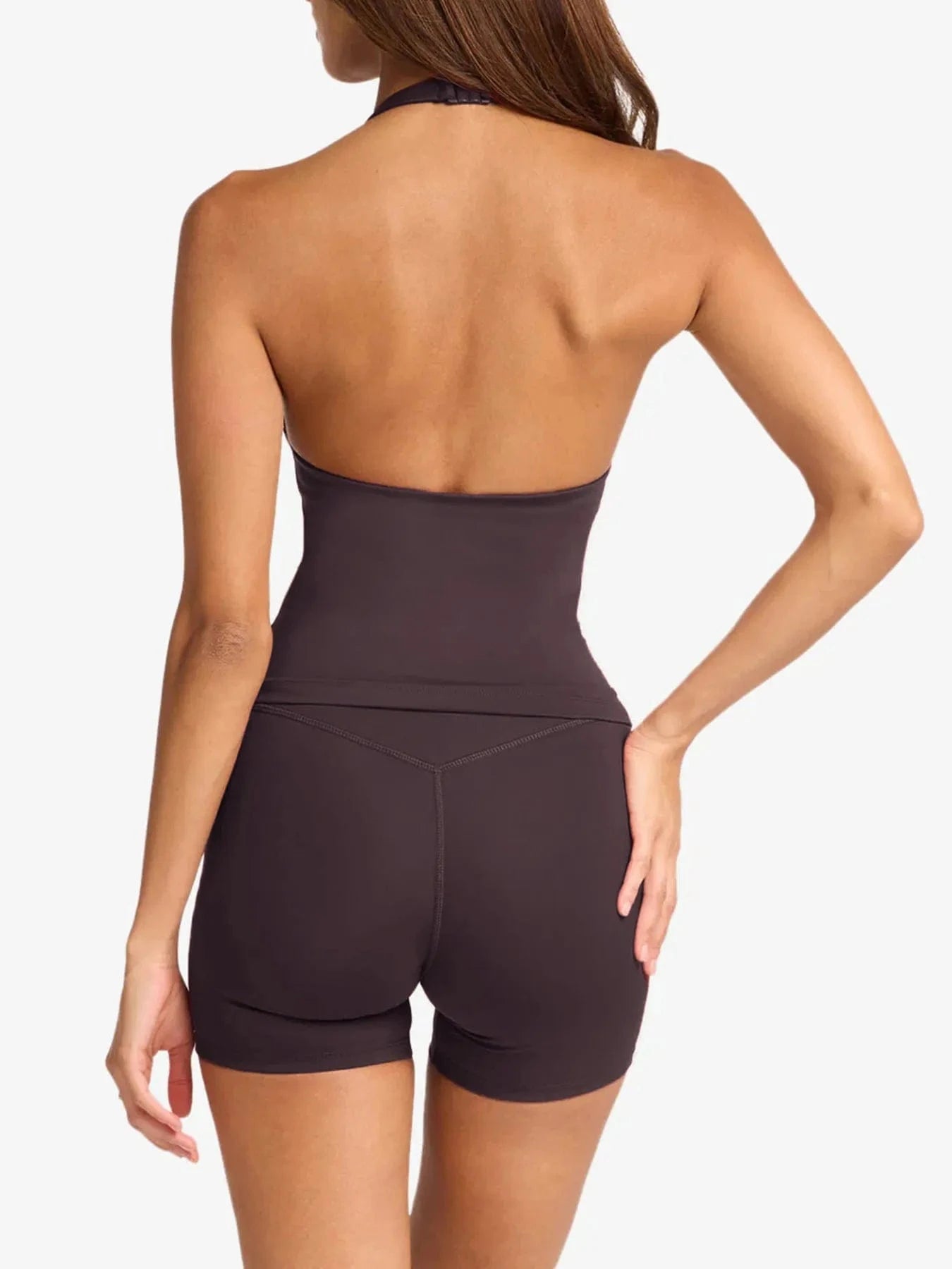 Halter Neck Cami and Shorts Active Set - ShalayeFashion