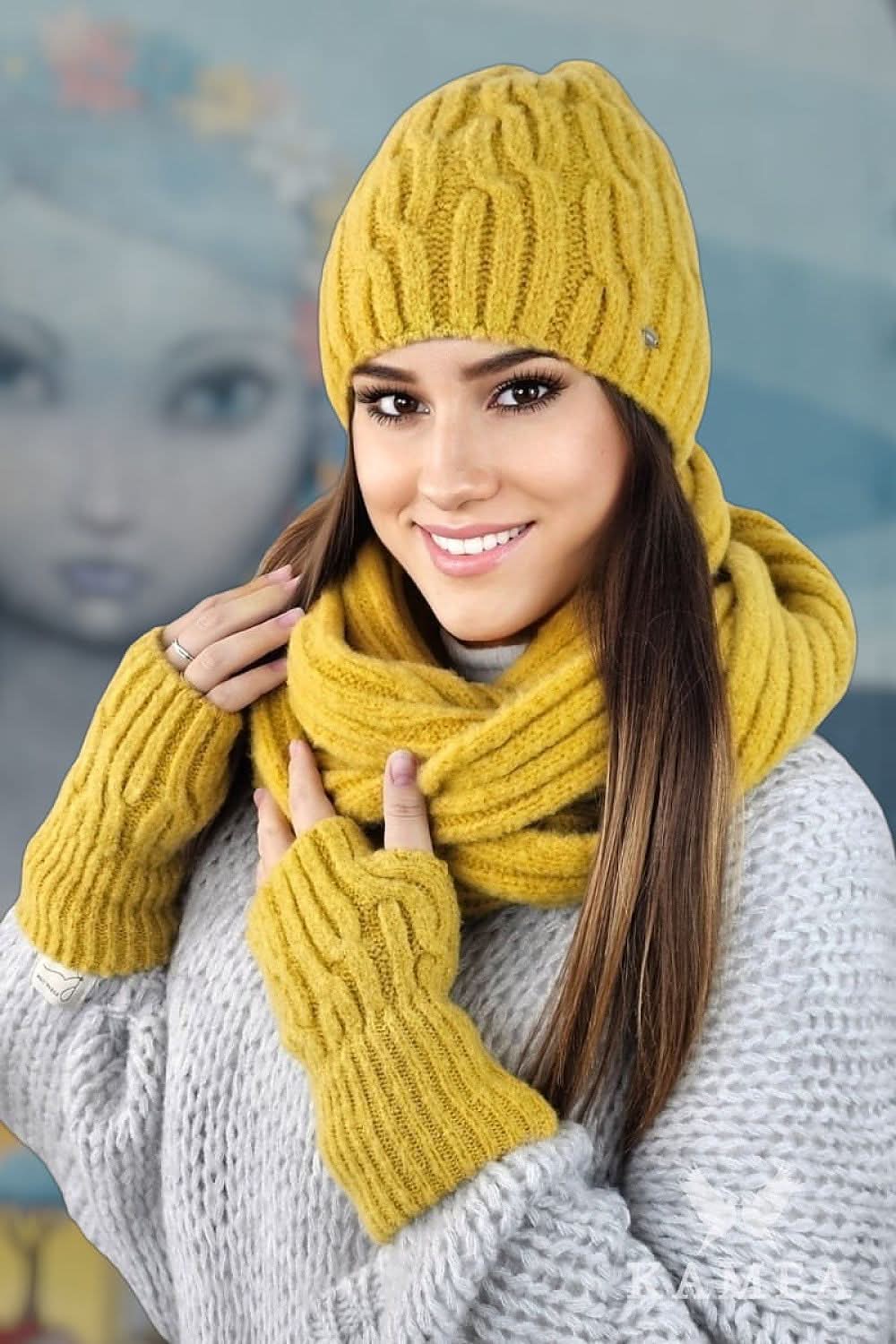 Hand Warmers Women Knit Fingerless Mint - ShalayeFashion