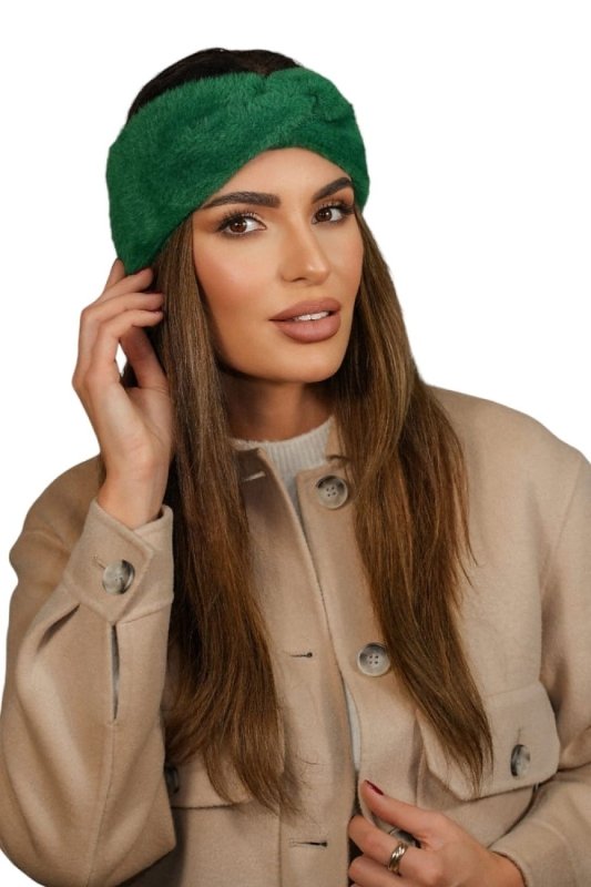 Headband Women Bottle Green Fluffy Loop - ShalayeFashion