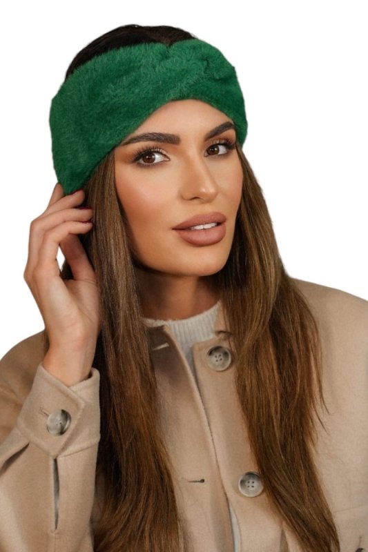 Headband Women Bottle Green Fluffy Loop - ShalayeFashion