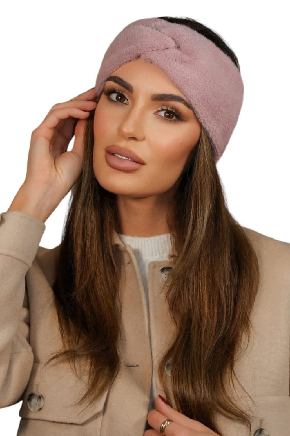 Headband Women Bottle Green Fluffy Loop - ShalayeFashion