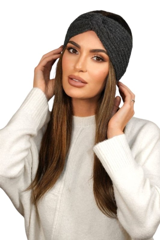 Headband Women Navy Blue Swirl Design Warm - ShalayeFashion
