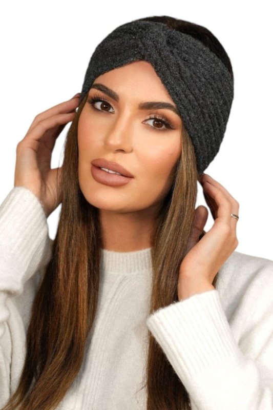 Headband Women Navy Blue Swirl Design Warm - ShalayeFashion