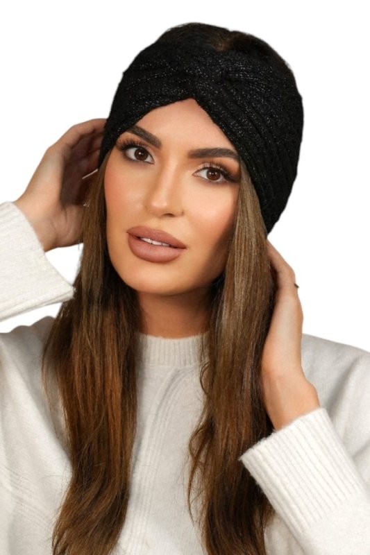 Headband Women Navy Blue Swirl Design Warm - ShalayeFashion