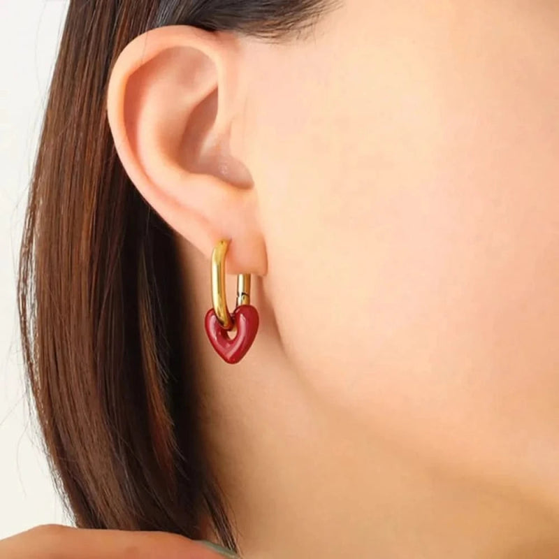 Heart Titanium Steel Earrings - ShalayeFashion