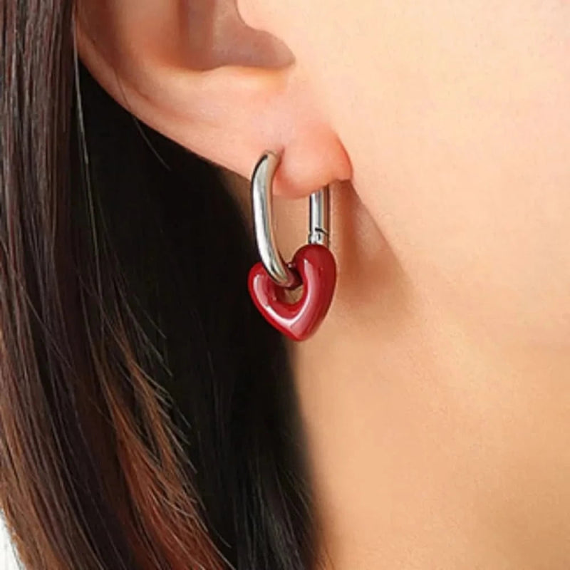 Heart Titanium Steel Earrings - ShalayeFashion