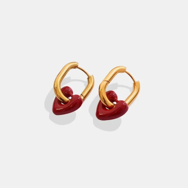 Heart Titanium Steel Earrings - ShalayeFashion