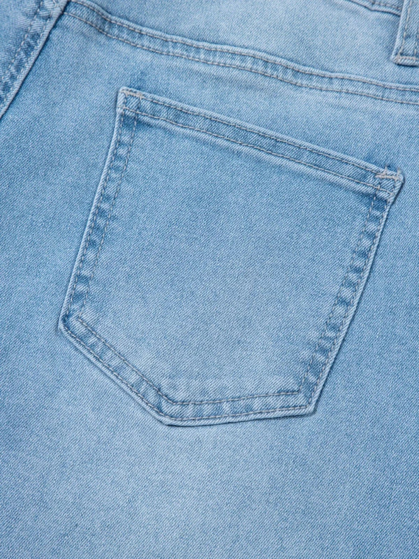 High Rise Barrel Relaxed Patch Pocket Jeans - ShalayeFashion