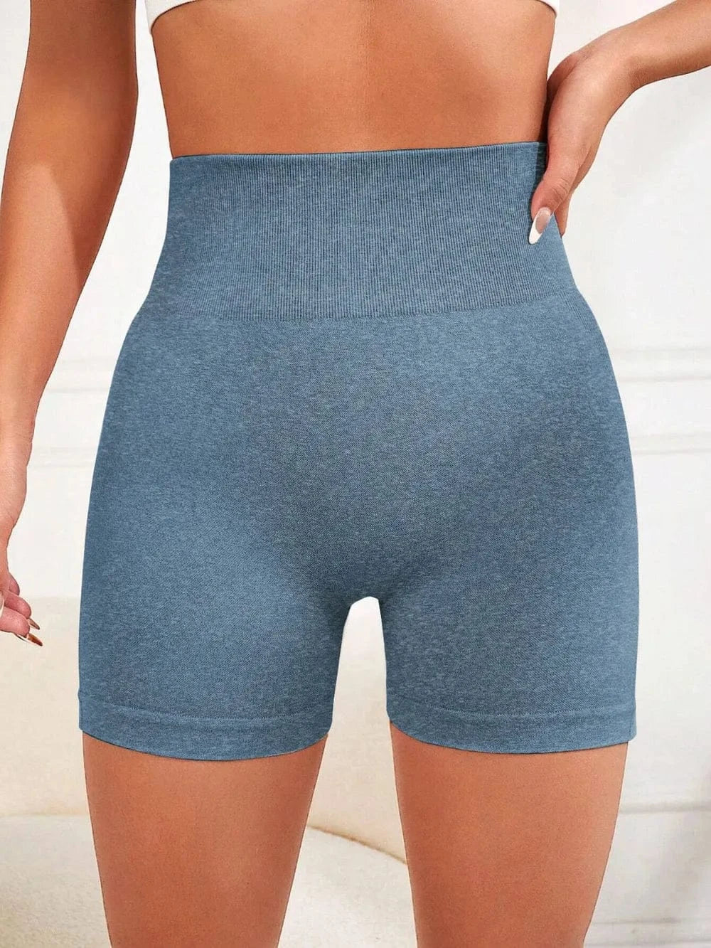 High Waist Active Shorts - ShalayeFashion