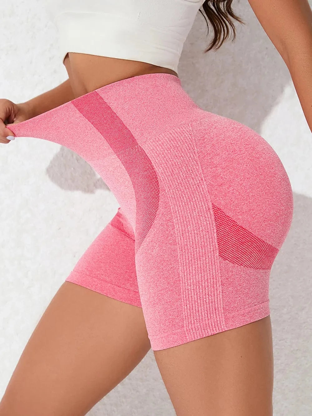 High Waist Active Shorts - ShalayeFashion
