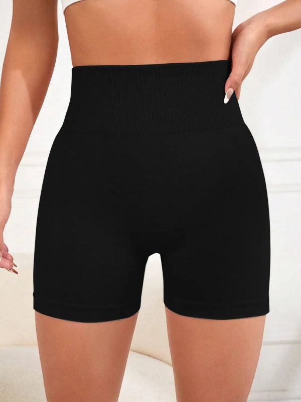 High Waist Active Shorts - ShalayeFashion