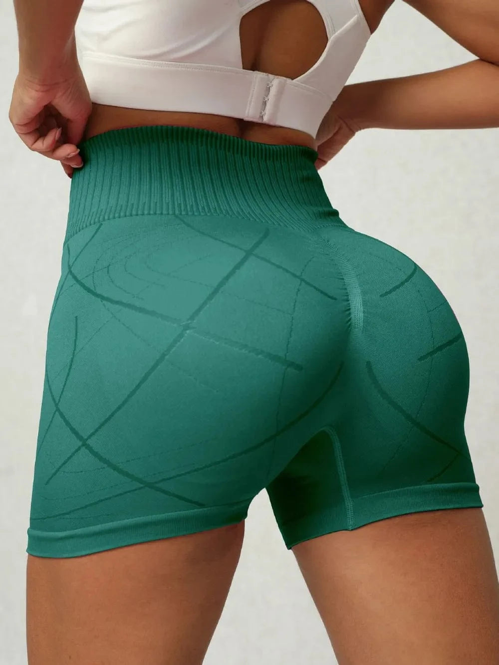 High Waist Active Shorts - ShalayeFashion