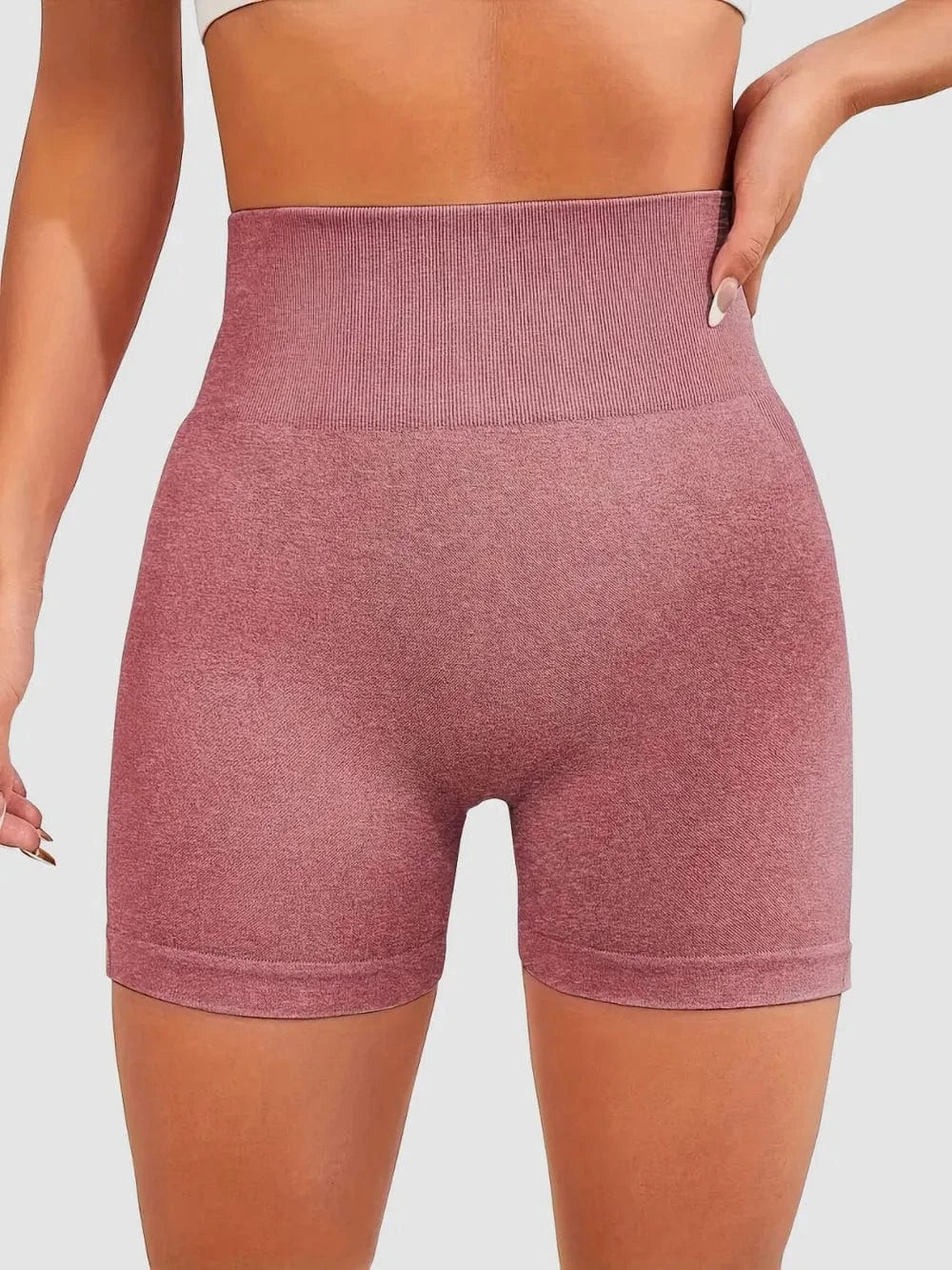 High Waist Active Shorts - ShalayeFashion