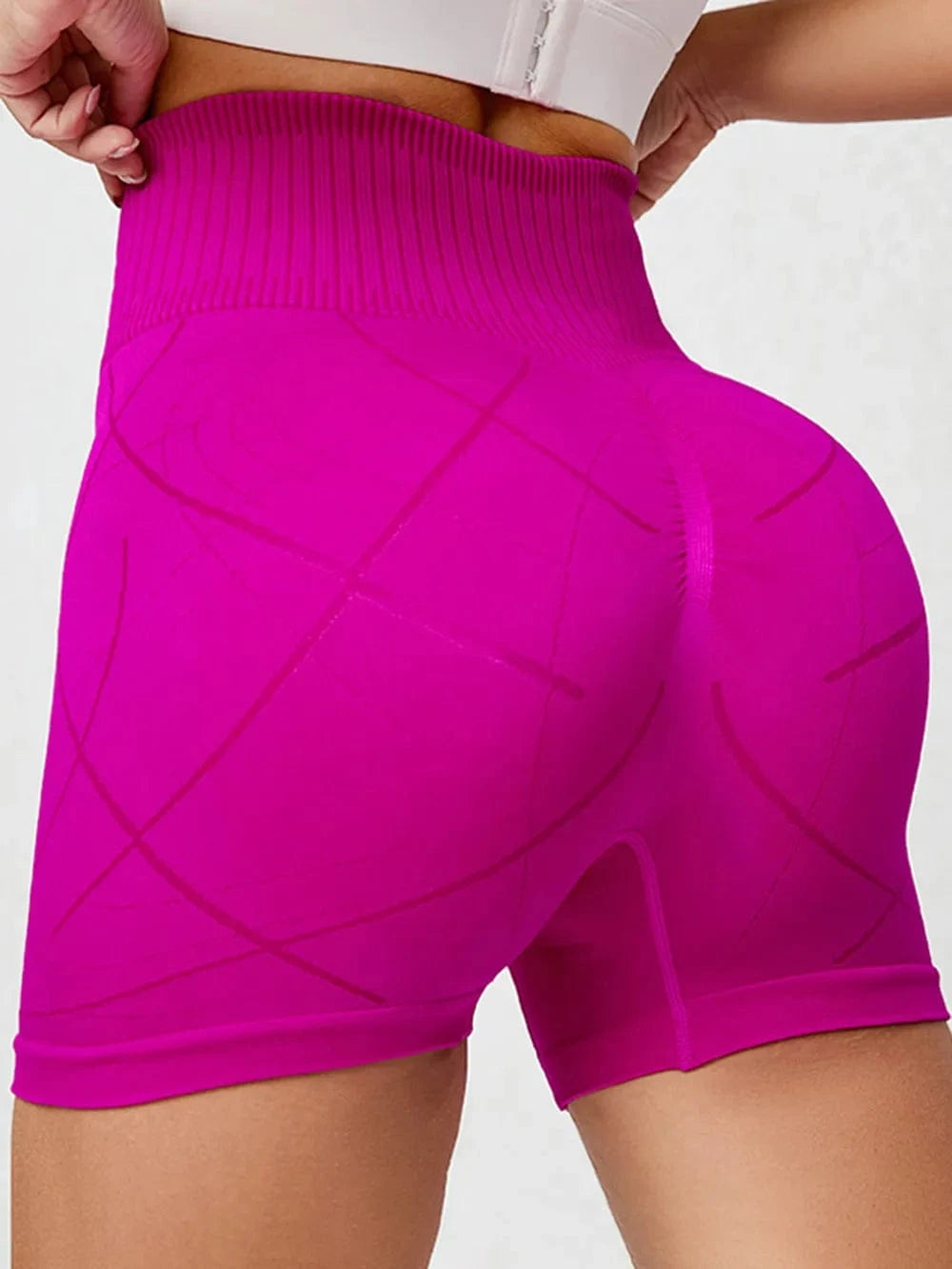 High Waist Active Shorts - ShalayeFashion