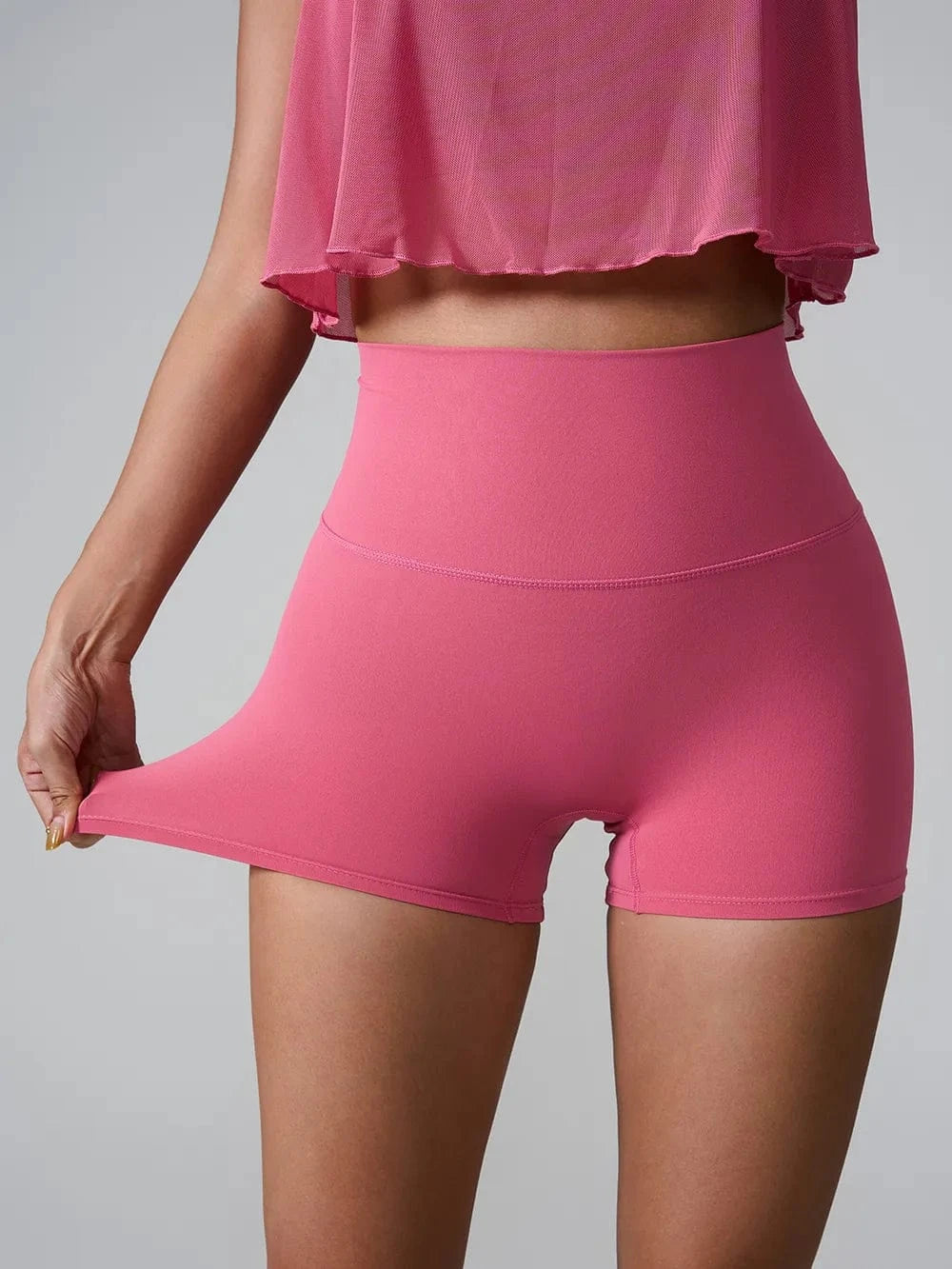 High Waist Active Shorts - ShalayeFashion