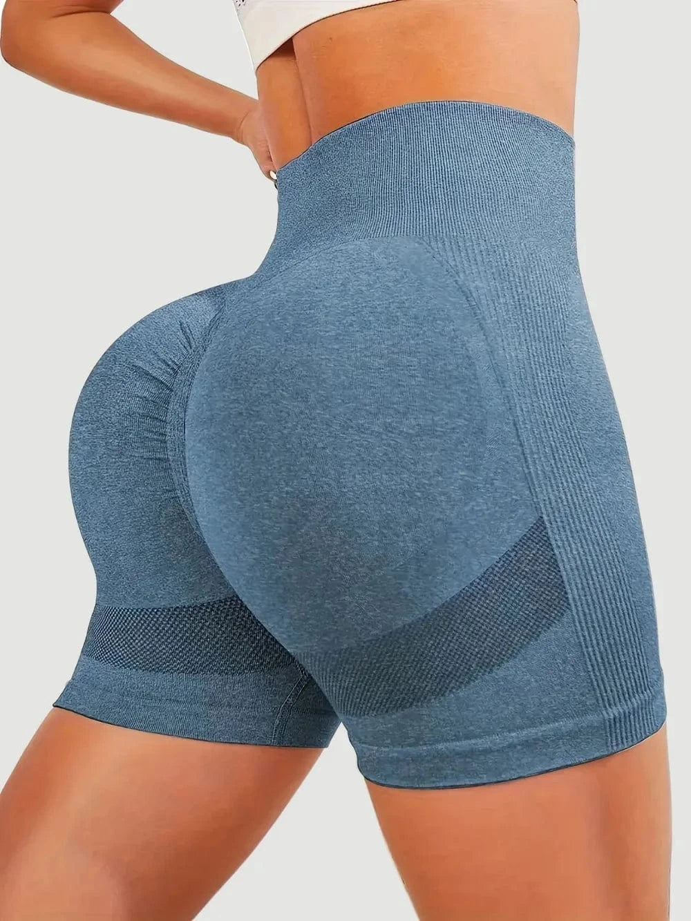 High Waist Active Shorts - ShalayeFashion