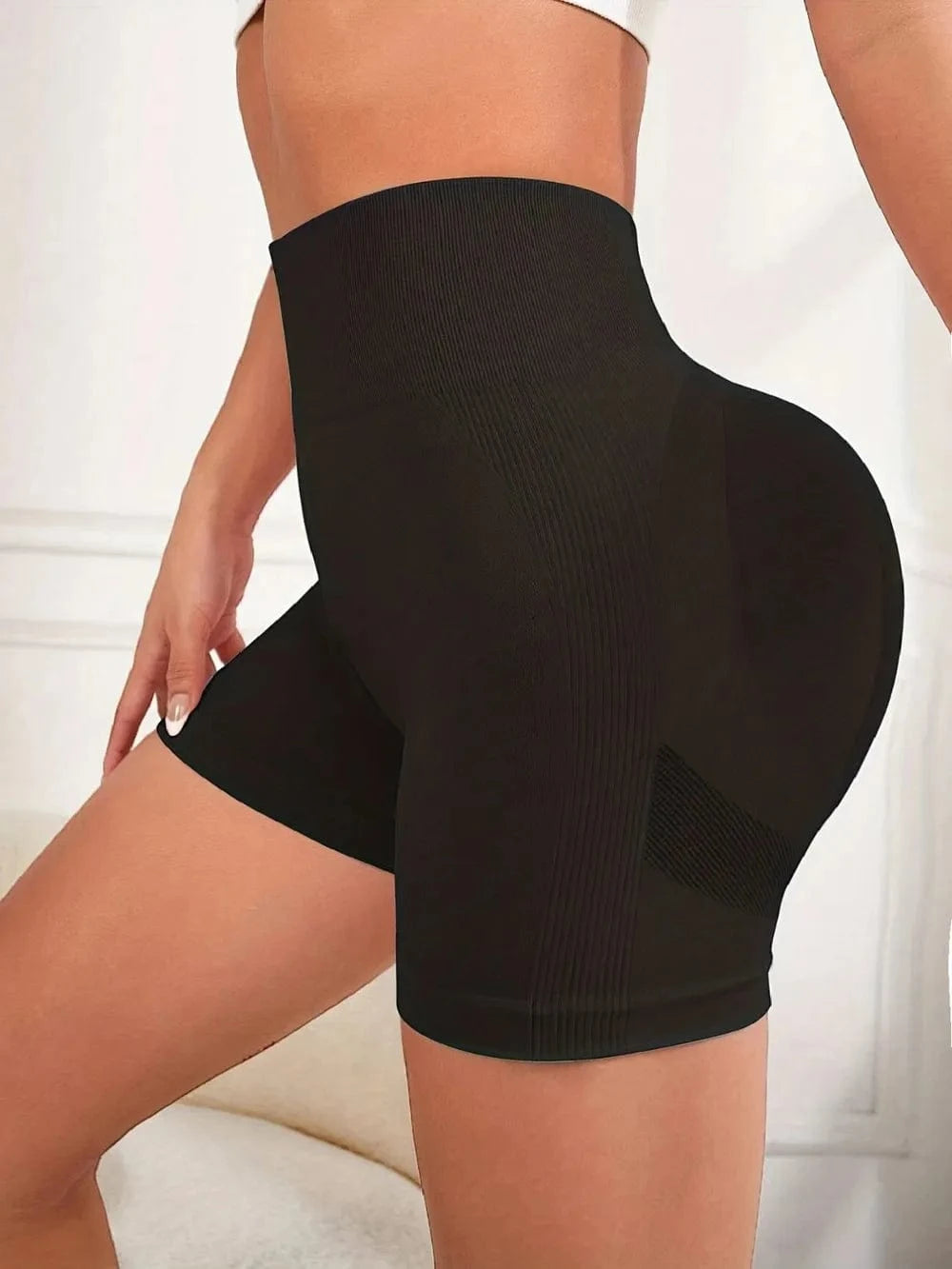 High Waist Active Shorts - ShalayeFashion
