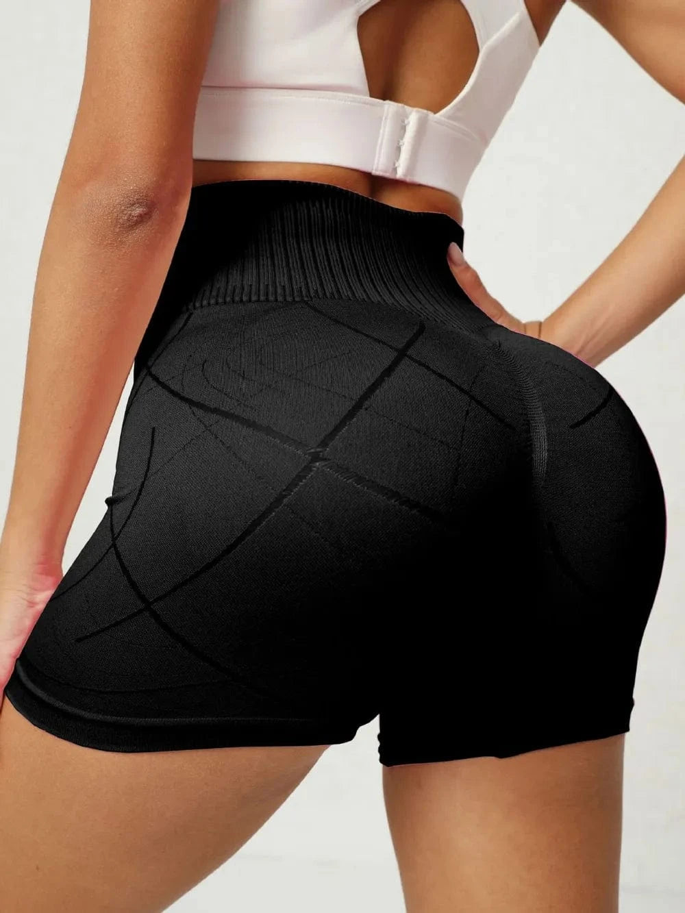 High Waist Active Shorts - ShalayeFashion