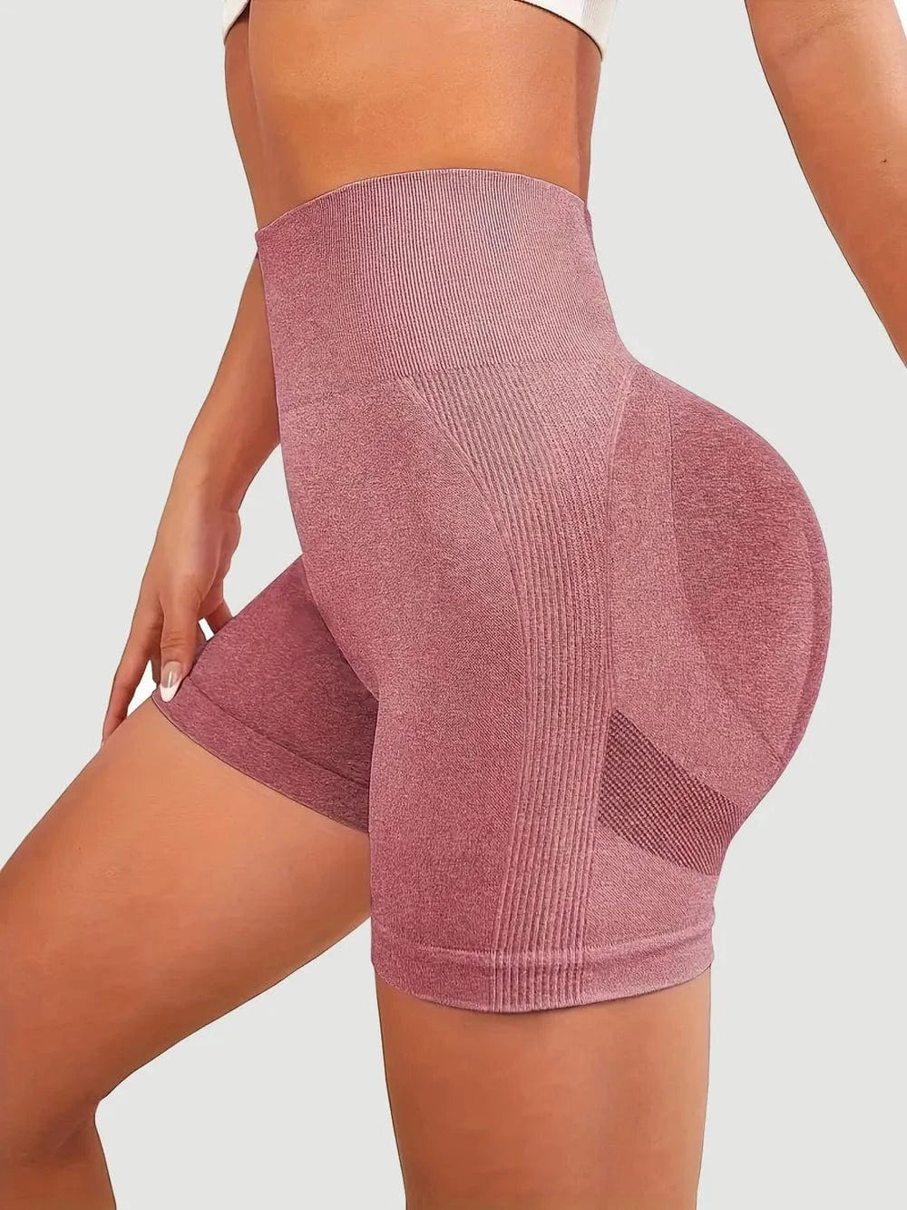 High Waist Active Shorts - ShalayeFashion