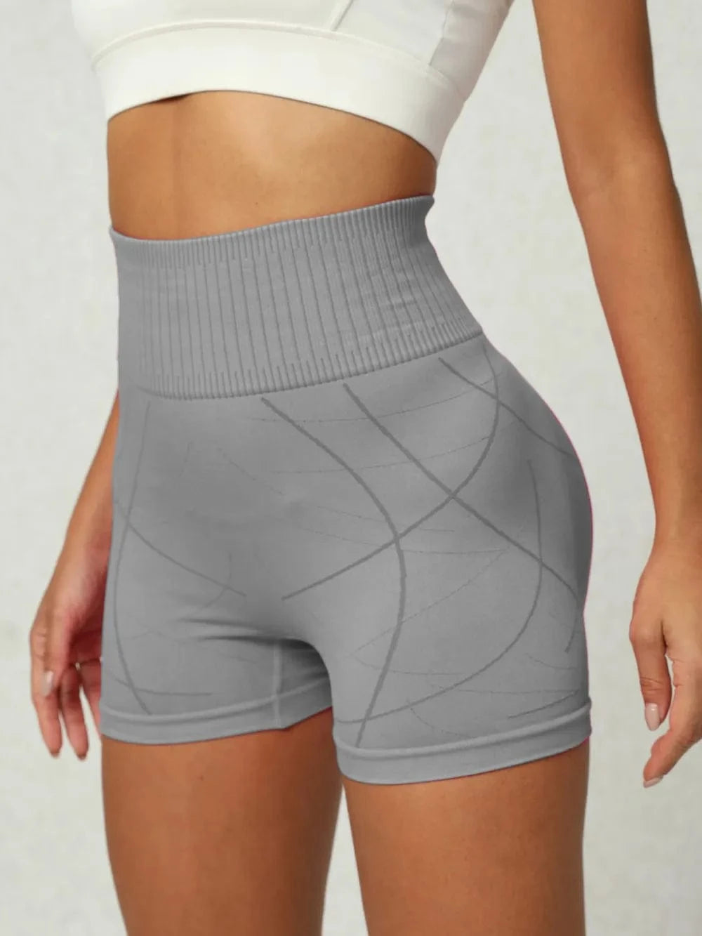 High Waist Active Shorts - ShalayeFashion