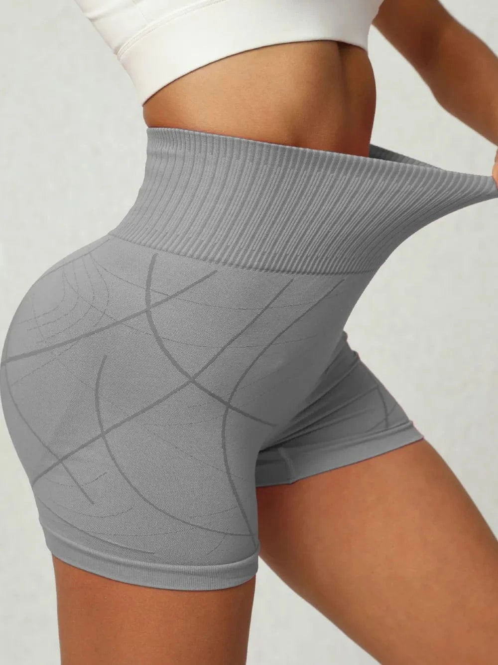 High Waist Active Shorts - ShalayeFashion