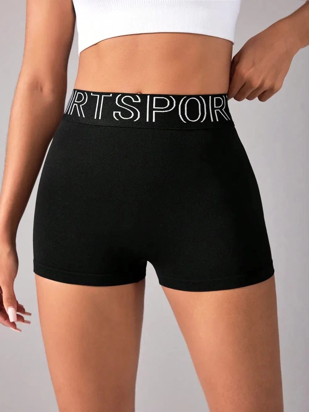 High Waist Active Shorts - ShalayeFashion