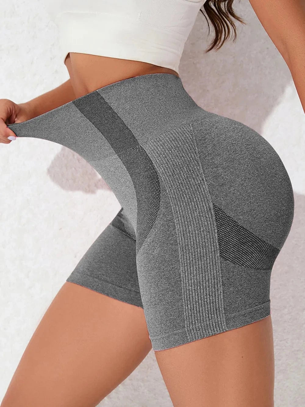 High Waist Active Shorts - ShalayeFashion