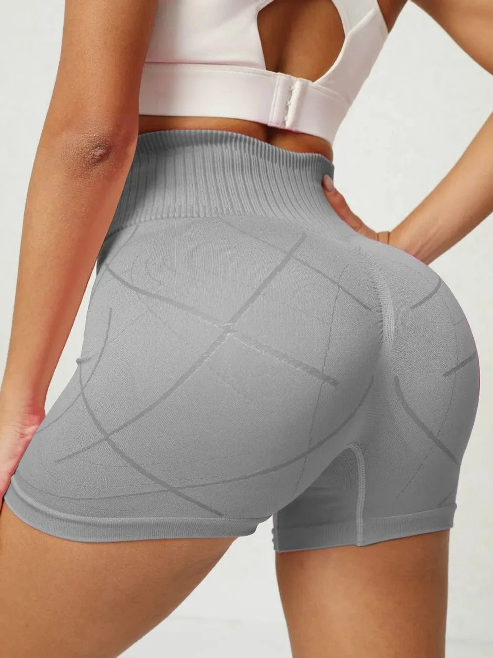 High Waist Active Shorts - ShalayeFashion